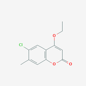 molecular formula C12H11ClO3 B3043073 6-Chloro-4-ethoxy-7-methylcoumarin CAS No. 720674-90-8