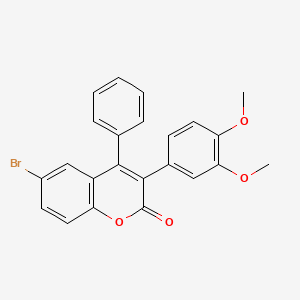 B3043076 6-Bromo-3-(3,4-dimethoxyphenyl)-4-phenylchromen-2-one CAS No. 720675-03-6