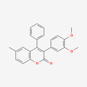 molecular formula C24H20O4 B3043077 3-(3 inverted exclamation mark ,4 inverted exclamation mark -Dimethoxyphenyl)-6-methyl-4-phenylcoumarin CAS No. 720675-47-8