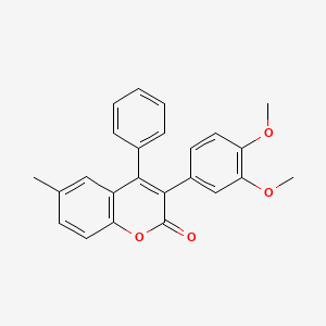 molecular formula C24H20O4 B3043077 3-(3,4-Dimethoxyphenyl)-6-methyl-4-phenylchromen-2-one CAS No. 720675-47-8
