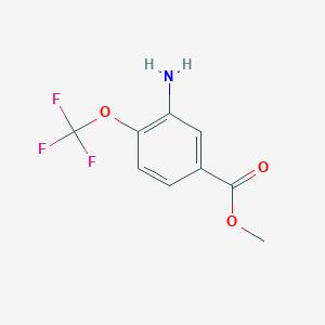 molecular formula C9H8F3NO3 B3043085 Methyl 3-amino-4-(trifluoromethoxy)benzoate CAS No. 721-09-5