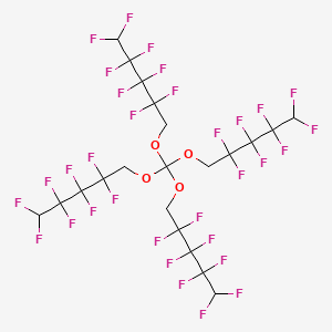 molecular formula C21H12F32O4 B3043157 Tetrakis(2,2,3,3,4,4,5,5-octafluoropentyl)orthocarbonate CAS No. 757-43-7