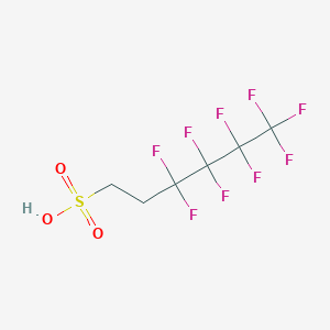 molecular formula C4F9CH2CH2SO3H<br>C6H5F9O3S B3043158 1H,1H,2H,2H-Perfluorohexanesulfonic acid CAS No. 757124-72-4