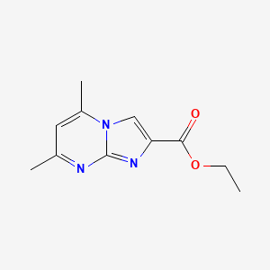 molecular formula C11H13N3O2 B3043165 Ethyl 5,7-dimethylimidazo[1,2-a]pyrimidine-2-carboxylate CAS No. 76075-25-7