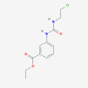 molecular formula C12H15ClN2O3 B3043229 Ethyl 3-({[(2-Chloroethyl)amino]carbonyl}amino)benzoate CAS No. 803729-93-3