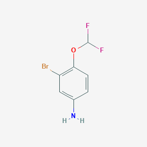 molecular formula C7H6BrF2NO B3043275 3-BROMO-4-(DIFLUOROMETHOXY)ANILINE CAS No. 83189-98-4