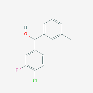 molecular formula C14H12ClFO B3043303 4-Chloro-3-fluoro-3'-methylbenzhydrol CAS No. 842140-71-0