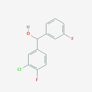 molecular formula C13H9ClF2O B3043312 (3-Chloro-4-fluorophenyl)(3-fluorophenyl)methanol CAS No. 844683-60-9