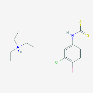 molecular formula C13H20ClFN2S2 B3043354 Triethylammonium(3-chloro-4-fluoroanilino)methanedithioate CAS No. 849066-46-2
