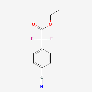 molecular formula C11H9F2NO2 B3043384 Ethyl 2-(4-cyanophenyl)-2,2-difluoroacetate CAS No. 854778-10-2