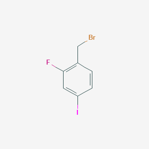 molecular formula C7H5BrFI B3043385 1-(Bromomethyl)-2-fluoro-4-iodobenzene CAS No. 85510-81-2