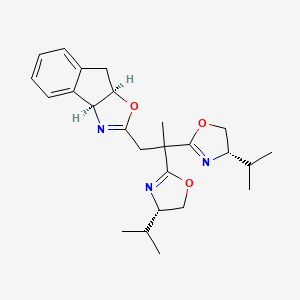molecular formula C25H33N3O3 B3043417 (3aS,8aR)-2-[2,2-Bis[(S)-4-isopropyl-4,5-dihydro-2-oxazolyl]propyl]-8,8a-dihydro-3aH-indeno[1,2-d]oxazole CAS No. 862605-48-9