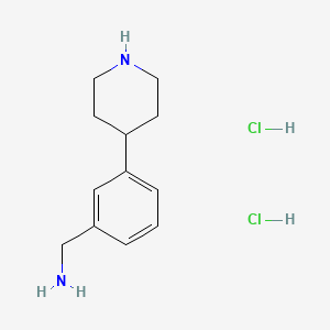 molecular formula C12H20Cl2N2 B3043421 (3-(Piperidin-4-yl)phenyl)methanamine dihydrochloride CAS No. 864069-19-2