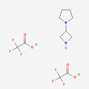 molecular formula C11H16F6N2O4 B3043425 1-(Azetidin-3-yl)pyrrolidine bis(2,2,2-trifluoroacetate) CAS No. 864248-58-8