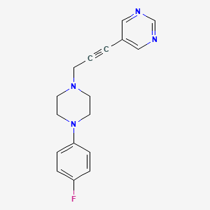 molecular formula C17H17FN4 B3043435 5-{3-[4-(4-Fluorophenyl)piperazino]-1-propynyl}pyrimidine CAS No. 865658-83-9
