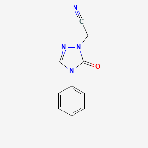 molecular formula C11H10N4O B3043438 2-[4-(4-methylphenyl)-5-oxo-4,5-dihydro-1H-1,2,4-triazol-1-yl]acetonitrile CAS No. 866149-37-3