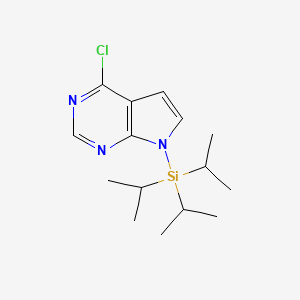 molecular formula C15H24ClN3Si B3043457 4-Chloro-7-(triisopropylsilyl)-7H-pyrrolo[2,3-d]pyrimidine CAS No. 870706-50-6