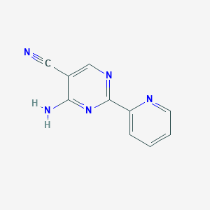 molecular formula C10H7N5 B3043476 4-Amino-5-cyano-2-(2-pyridyl)pyrimidine CAS No. 874772-63-1