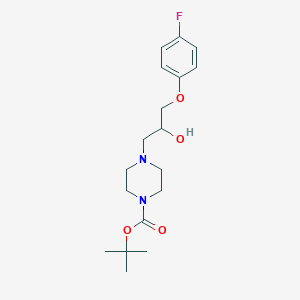 molecular formula C18H27FN2O4 B3043484 Tert-butyl 4-[3-(4-fluorophenoxy)-2-hydroxypropyl]piperazine-1-carboxylate CAS No. 874801-05-5