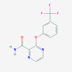 molecular formula C12H8F3N3O2 B3043490 3-[3-(Trifluoromethyl)phenoxy]pyrazine-2-carboxamide CAS No. 874832-16-3