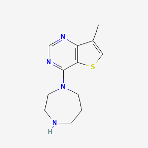 molecular formula C12H16N4S B3043492 4-(1,4-Diazepan-1-yl)-7-methylthieno[3,2-d]pyrimidine CAS No. 874881-21-7