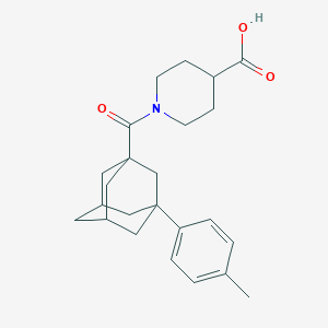 molecular formula C24H31NO3 B3043527 1-[3-(4-Methylphenyl)adamant-1-ylcarbonyl]piperidine-4-carboxylic acid CAS No. 883842-76-0