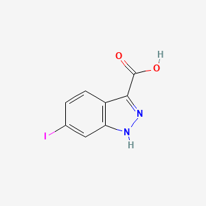 molecular formula C8H5IN2O2 B3043534 6-iodo-1H-indazole-3-carboxylic acid CAS No. 885520-67-2