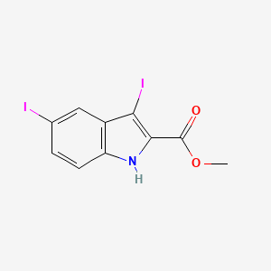 molecular formula C10H7I2NO2 B3043536 methyl 3,5-diiodo-1H-indole-2-carboxylate CAS No. 885949-47-3