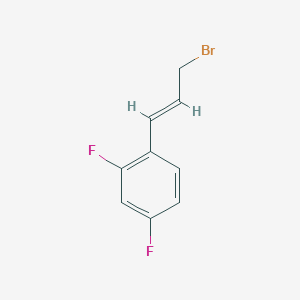 molecular formula C9H7BrF2 B3043556 1-(3-Bromoprop-1-enyl)-2,4-difluoro-benzene CAS No. 886498-36-8