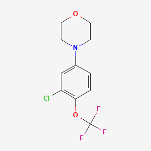 molecular formula C11H11ClF3NO2 B3043586 4-[3-Chloro-4-(trifluoromethoxy)phenyl]morpholine CAS No. 886762-50-1