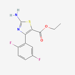 molecular formula C12H10F2N2O2S B3043608 Ethyl 2-amino-4-(2,5-difluorophenyl)-1,3-thiazole-5-carboxylate CAS No. 887267-76-7