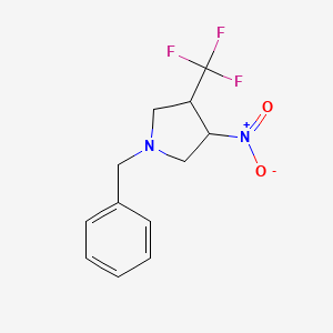 molecular formula C12H13F3N2O2 B3043613 1-Benzyl-3-nitro-4-(trifluoromethyl)pyrrolidine CAS No. 887267-91-6