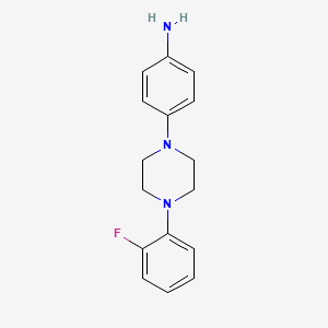 molecular formula C16H18FN3 B3043616 1-(4-Aminophenyl)-4-(2-fluorophenyl)piperazine CAS No. 887268-29-3