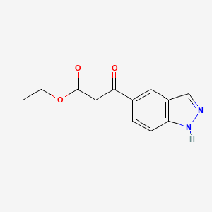 molecular formula C12H12N2O3 B3043622 Ethyl 3-(1H-indazol-5-yl)-3-oxopropanoate CAS No. 887411-61-2
