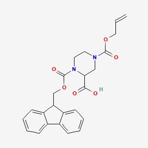 molecular formula C24H24N2O6 B3043661 1,2,4-Piperazinetricarboxylicacid, 1-(9H-fluoren-9-ylmethyl) 4-(2-propen-1-yl) ester CAS No. 898289-65-1