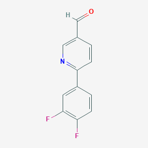molecular formula C12H7F2NO B3043662 6-(3,4-Difluorophenyl)-3-pyridinecarbaldehyde CAS No. 898404-54-1
