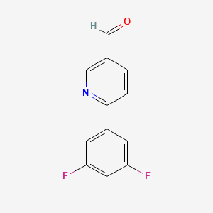 molecular formula C12H7F2NO B3043663 6-(3,5-Difluorophenyl)-3-pyridinecarbaldehyde CAS No. 898404-56-3
