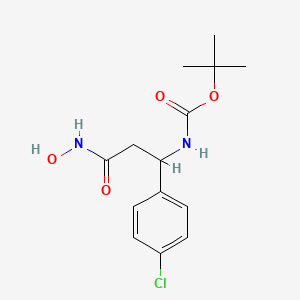molecular formula C14H19ClN2O4 B3043666 3-(Boc-amino)-3-(4-chlorophenyl)-N-hydroxypropanamide CAS No. 898404-71-2