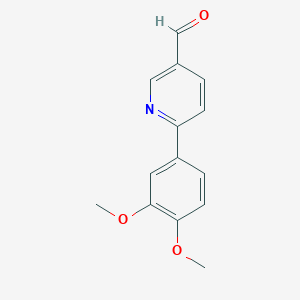 molecular formula C14H13NO3 B3043673 6-(3,4-Dimethoxyphenyl)nicotinaldehyde CAS No. 898796-17-3
