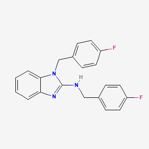 molecular formula C21H17F2N3 B3043674 N,1-Bis(4-fluorobenzyl)-1H-benzo[d]imidazol-2-amine CAS No. 899809-05-3