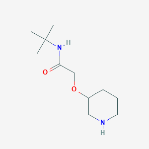 molecular formula C11H22N2O2 B3043685 N-tert-Butyl-2-(3-piperidinyloxy)acetamide CAS No. 902836-73-1