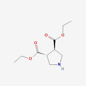 molecular formula C10H17NO4 B3043692 3,4-diethyl (3R,4R)-pyrrolidine-3,4-dicarboxylate CAS No. 904304-88-7