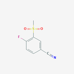molecular formula C8H6FNO2S B3043733 4-Fluoro-3-(methylsulphonyl)benzonitrile CAS No. 914636-47-8