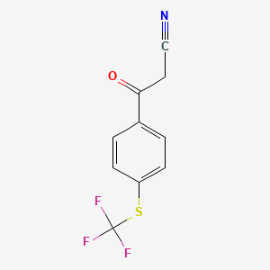 molecular formula C10H6F3NOS B3043738 4-(Trifluoromethylthio)benzoylacetonitrile CAS No. 914636-77-4