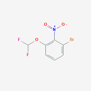 molecular formula C7H4BrF2NO3 B3043773 1-Bromo-3-(difluoromethoxy)-2-nitrobenzene CAS No. 916816-31-4