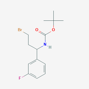 molecular formula C14H19BrFNO2 B3043790 1-(Boc-amino)-3-bromo-1-(3-fluorophenyl)propane CAS No. 924817-99-2