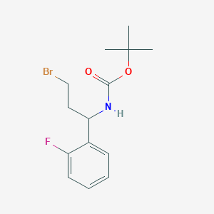 1-(Boc-amino)-3-bromo-1-(2-fluorophenyl)propane