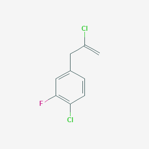 molecular formula C9H7Cl2F B3043911 2-Chloro-3-(4-chloro-3-fluorophenyl)-1-propene CAS No. 951888-20-3