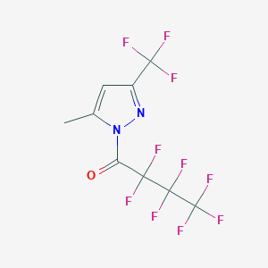 molecular formula C9H4F10N2O B3043957 1-(Heptafluorobutyryl)-5(3)-methyl-3(5)-(trifluoromethyl)pyrazole CAS No. 959574-88-0