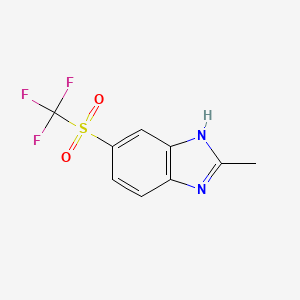 2-Methyl-5-[(trifluoromethyl)sulphonyl]-1H-benzimidazole